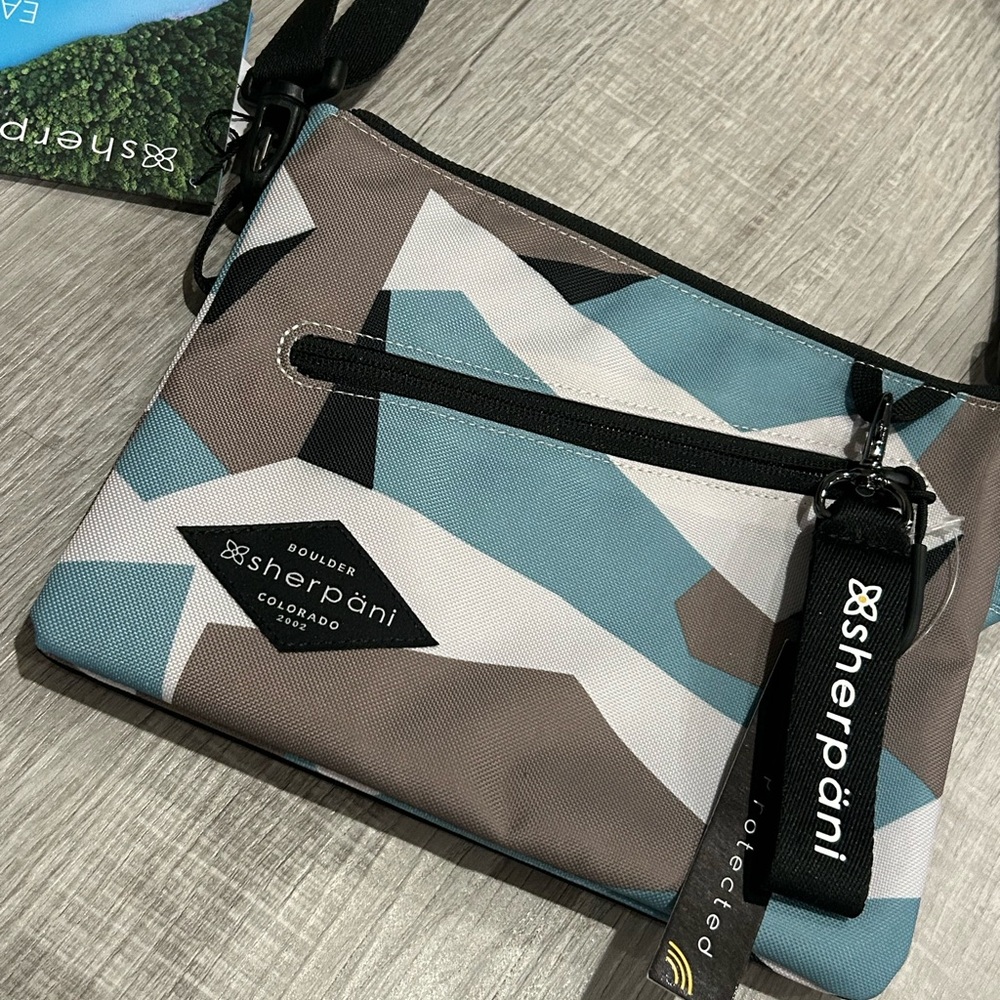 Sherpani RFID Protected Crossbody Bag - Blue, Brown, White